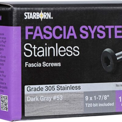 Fascia Screws Stainless #9 x 1-7/8" -All colors available - 100 screws per pack