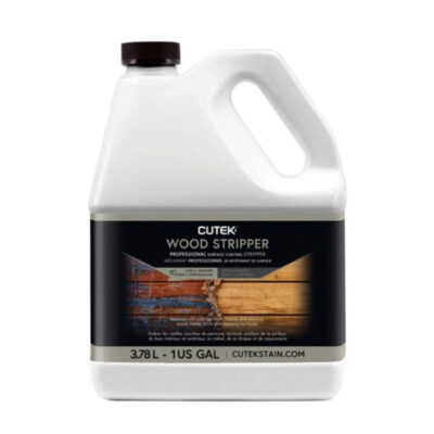 Wood deck stripper 1 gallon container for removing old stain and oil from exterior wood surfaces