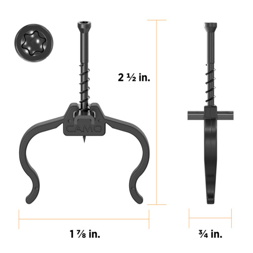 camo edge clip dimensions
